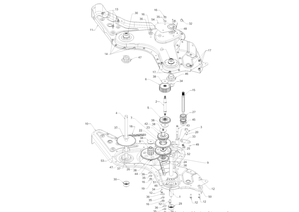 Gearcase Assembly Diagram and Parts List for RT65H (21AB455C710)(2019) Cub Cadet Tiller
